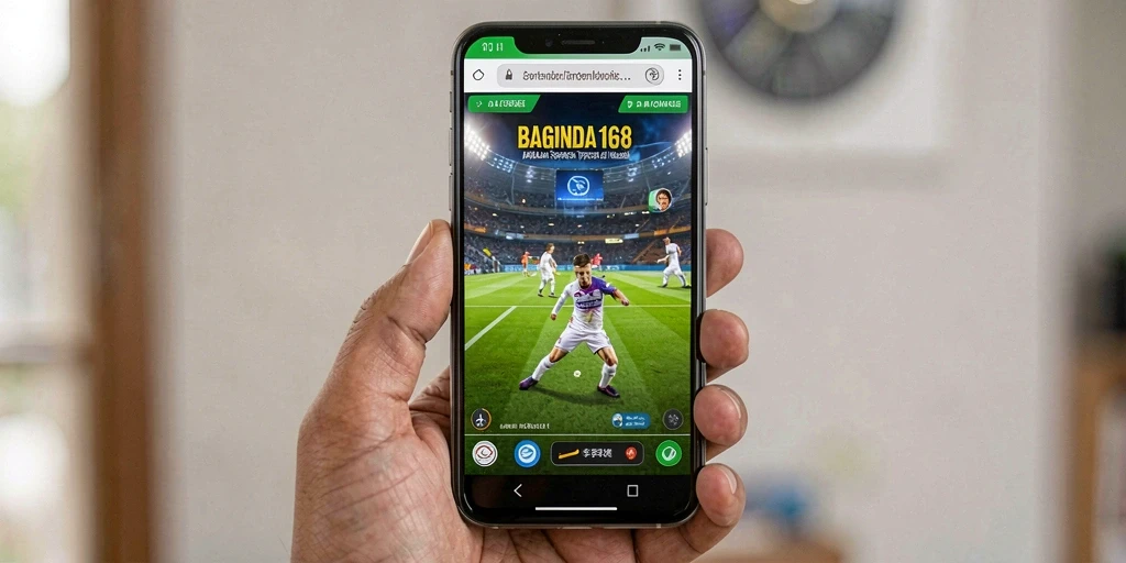 Tampilan antarmuka aplikasi BAGINDA168 untuk taruhan olahraga.