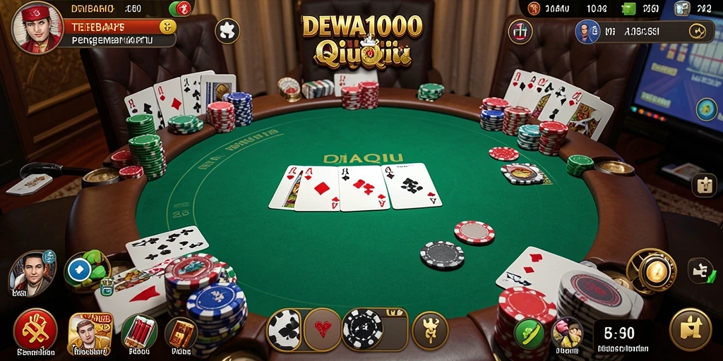 Tampilan gameplay QiuQiu yang seru dan kompetitif.