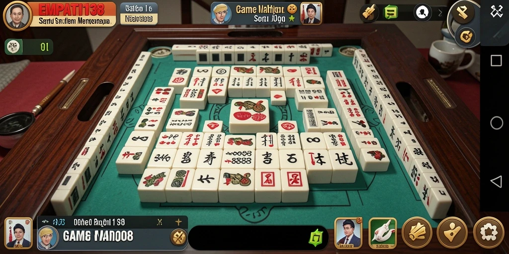 Screenshot utama EMPATI138 menampilkan gameplay Mahjong yang menarik.