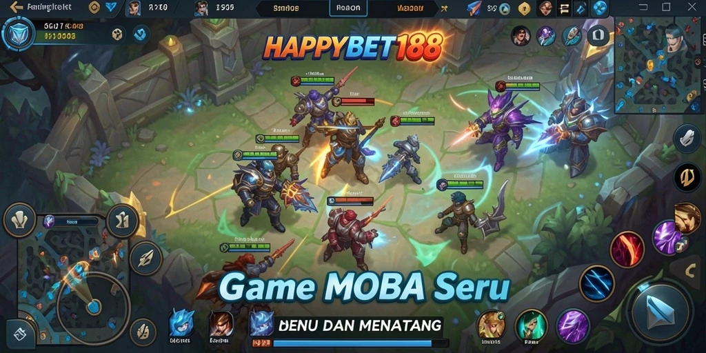 Tangkapan layar gameplay seru dari HAPPYBET188 MOBA.