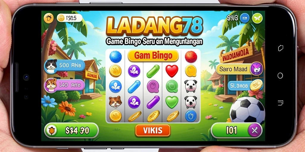 Tampilan gameplay seru di LADANG78 dengan suasana Bingo yang menegangkan.