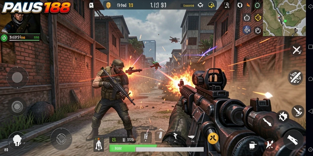 Tampilan gameplay TPS yang seru dan mendebarkan di PAUS188.