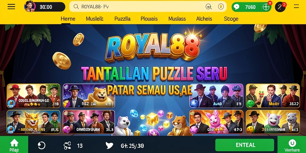 Screenshot gameplay ROYAL88 menampilkan tantangan Puzzle yang menarik.