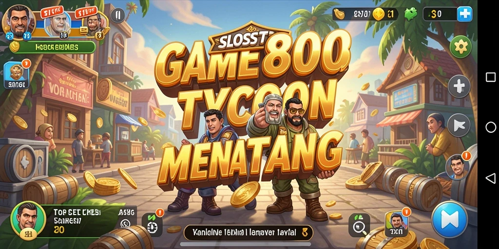 Screenshot gameplay SLOST8808 yang menunjukkan keseruan dalam mengelola bisnis.