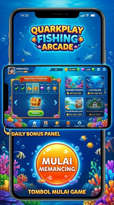Tampilan antarmuka utama Quarkplay yang sederhana dan efisien.